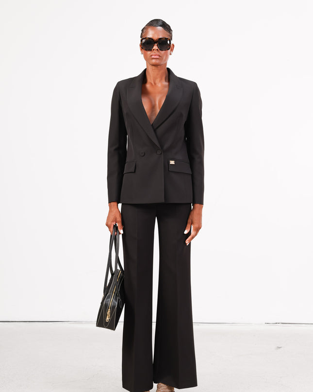 COM1264 TAILLEUR PANTALONE A ZAMPA NERO