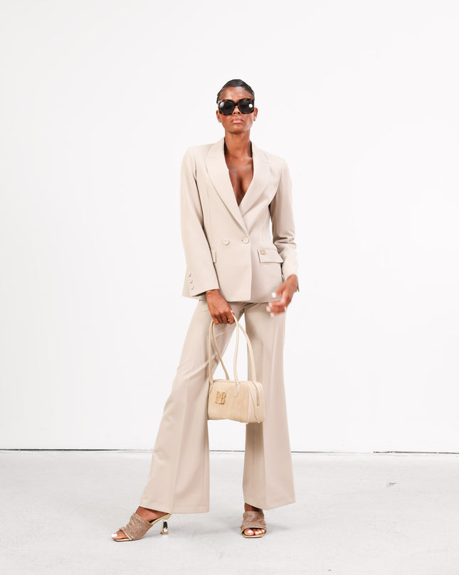 COM1264 TAILLEUR PANTALONE A ZAMPA CREMA