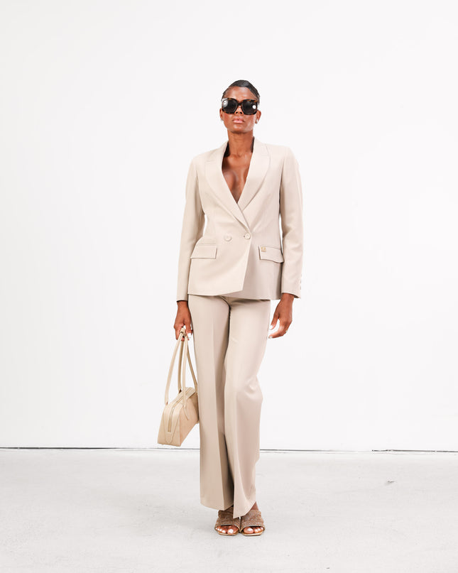 COM1264 TAILLEUR PANTALONE A ZAMPA CREMA