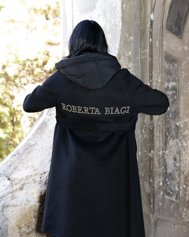 CAP0761 CAPPOTTO DOPPIOPETTO NERO