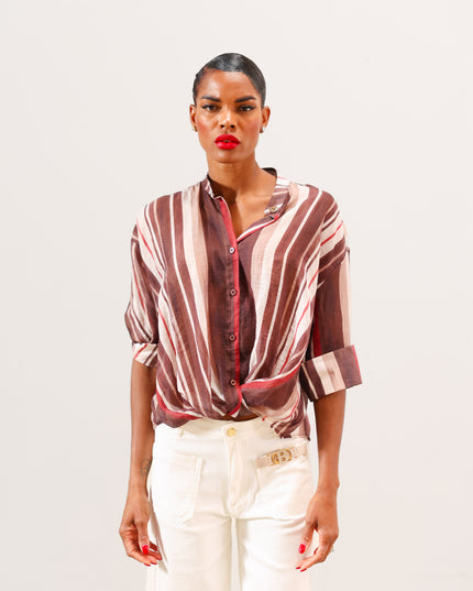 CAM1633 CAMICIA A RIGHE MORO