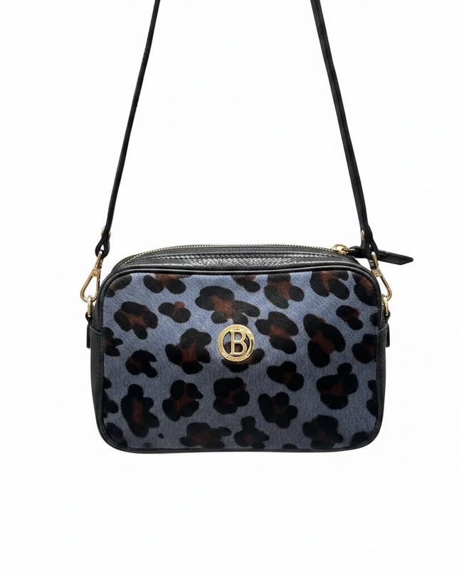 BO01883 BORSA BAULETTO MACULATO AZZURRO